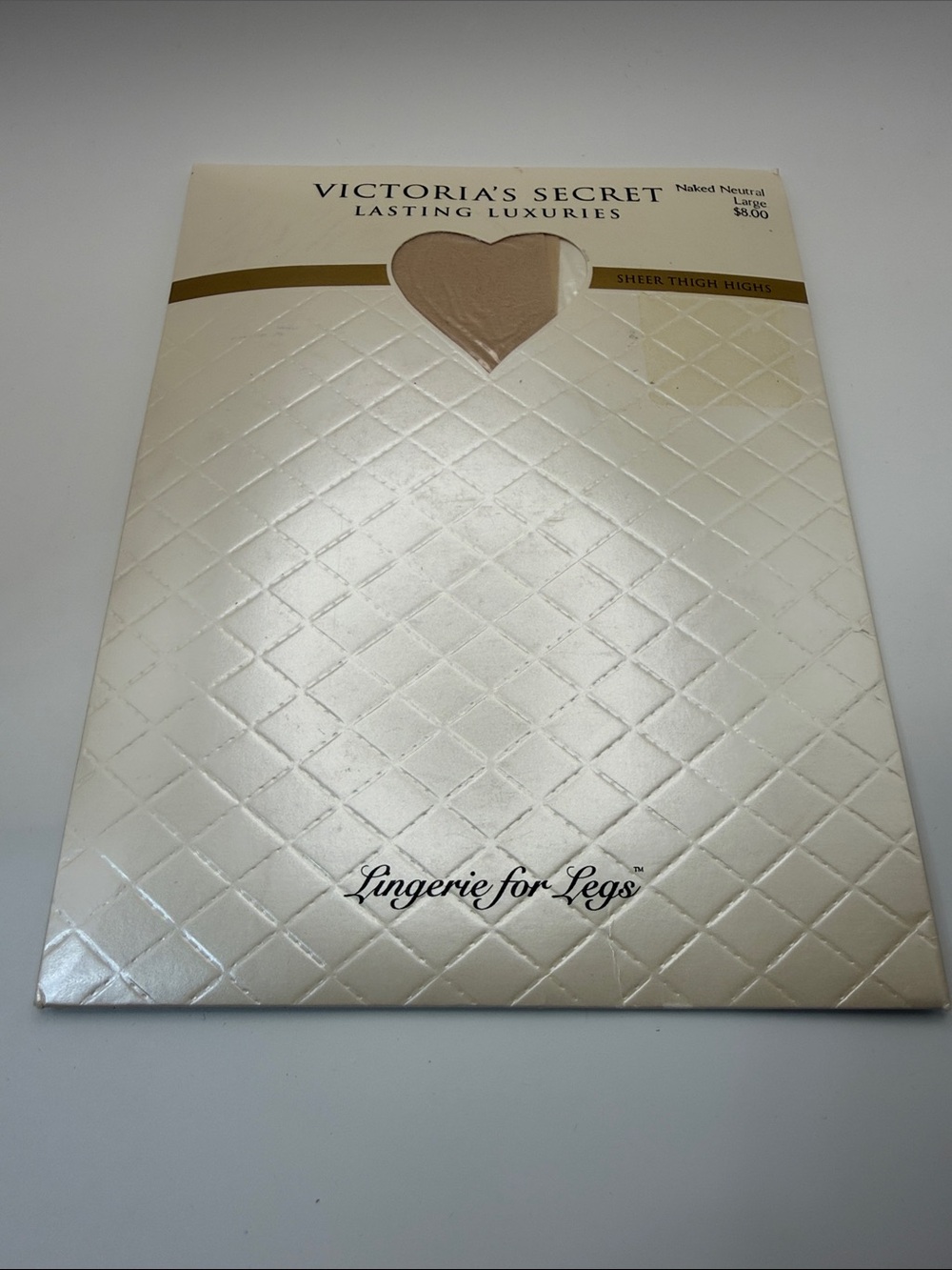 Vintage Victoria's Secret Lasting Luxuries Naked Neutral Sheer Thigh Highs Sz L